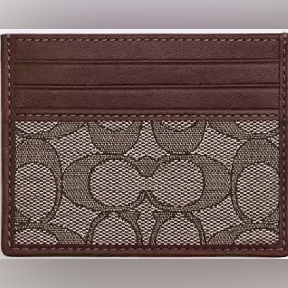 COACH® Outlet | Slim Id Card Case In Signature Jacquard